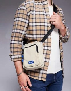 HUGO BLUE Vytal Crossbody Bag In Beige For Men Medium Beige -Hugoro Store 207343125 1 mediumbeige 1