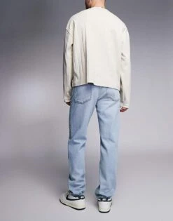 HUGO BLUE Jonah Straight Fit Jeans In Light Wash Blue For Men Turquoise/aqua -Hugoro Store 207343169 3