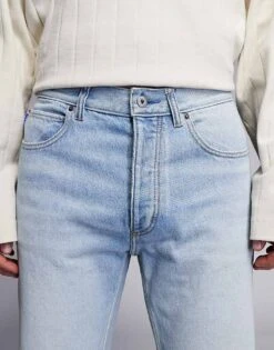 HUGO BLUE Jonah Straight Fit Jeans In Light Wash Blue For Men Turquoise/aqua -Hugoro Store 207343169 4