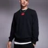 HUGO Red Diragol Logo Sweatshirt In Black For Men
