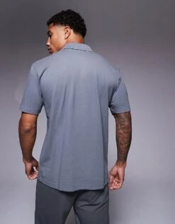 HUGO Red Dangula Polo In Grey For Men Open Grey 7 HUGO Red Dangula Polo In Grey For Men Open Grey -Hugoro Store 207343250 3