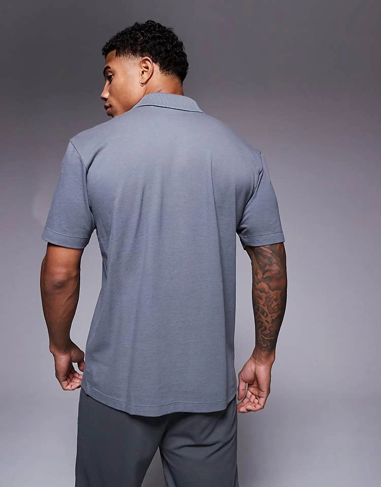 HUGO Red Dangula Polo In Grey For Men Open Grey 3 HUGO Red Dangula Polo In Grey For Men Open Grey - Image 3