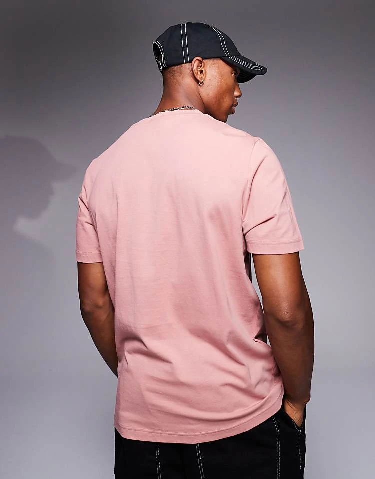 HUGO Red Delayer Chest Print T-shirt With Smoked Stacked Logo In Pink For Men Open Pink 4 HUGO Red Delayer Chest Print T-shirt With Smoked Stacked Logo In Pink For Men Open Pink - Image 4
