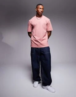 HUGO Red Dapolino Relaxed Fit T-shirt In Pink For Men Open Pink -Hugoro Store 207343325 4