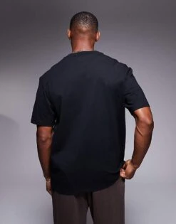 HUGO Red Dapolino Relaxed Fit T-shirt In Black For Men -Hugoro Store 207343353 4