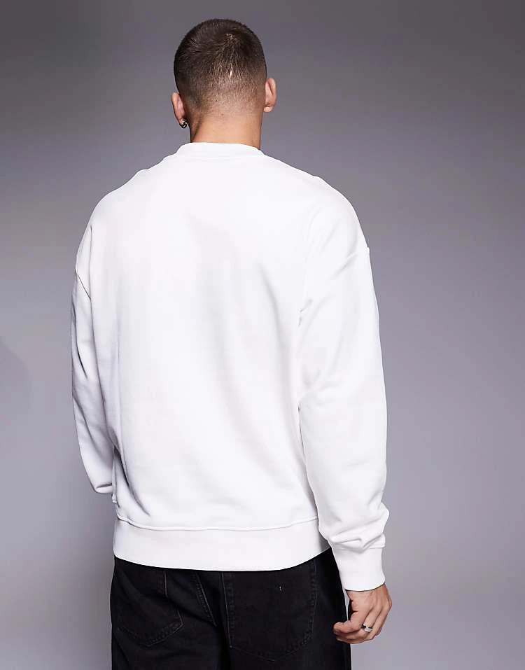 HUGO Red Dapocrew Relaxd Fit Sweatshirt In Stone For Men Natural 4 HUGO Red Dapocrew Relaxd Fit Sweatshirt In Stone For Men Natural - Image 4