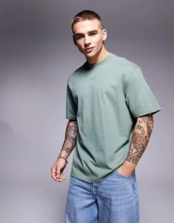 HUGO Red Dapolino Relaxed Fit T-shirt In Khaki For Men Open Green -Hugoro Store 207343401 1 opengreen 1