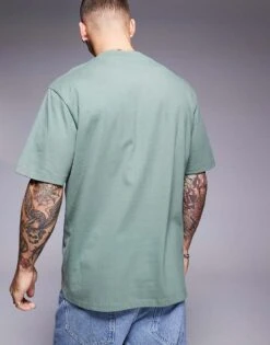 HUGO Red Dapolino Relaxed Fit T-shirt In Khaki For Men Open Green -Hugoro Store 207343401 4