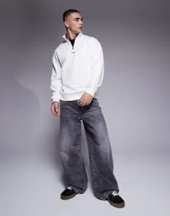 HUGO Red Durty Half Zip Sweatshirt In Stone For Men Natural -Hugoro Store 207343506 4