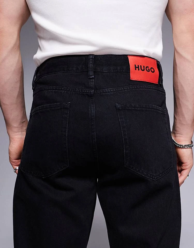 HUGO Red 838 Tapered Fit Jeans In Black For Men 4 HUGO Red 838 Tapered Fit Jeans In Black For Men - Image 4