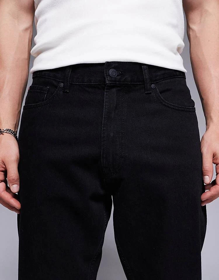 HUGO Red 838 Tapered Fit Jeans In Black For Men 5 HUGO Red 838 Tapered Fit Jeans In Black For Men - Image 5