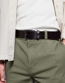 HUGO Red Giaspo Belt In Dark Brown For Men -Hugoro Store 207343572 4