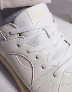 HUGO Red Hardian Vintage Trainer In Off White For Men Open White -Hugoro Store 207343579 3
