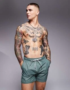 Hugo Red HUGO Haiti Swim Short In Green For Men Open Green 9 Hugo Red HUGO Haiti Swim Short In Green For Men Open Green -Hugoro Store 207350035 1 opengreen 1