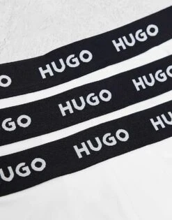 Hugo Red HUGO Bodywear 3-pack Trunks In White With Contrasting Logo Waistband For Men -Hugoro Store 207350049 3