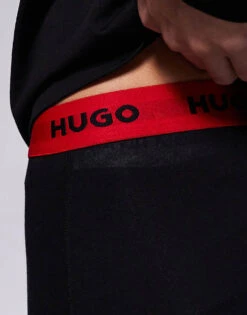 Hugo Red HUGO Bodywear Long Johns In Black With Contrast Waistband For Men 8 Hugo Red HUGO Bodywear Long Johns In Black With Contrast Waistband For Men -Hugoro Store 207350143 3