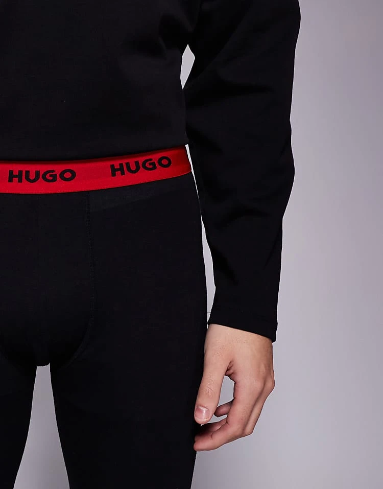 Hugo Red HUGO Bodywear Long Johns In Black With Contrast Waistband For Men 5 Hugo Red HUGO Bodywear Long Johns In Black With Contrast Waistband For Men - Image 5
