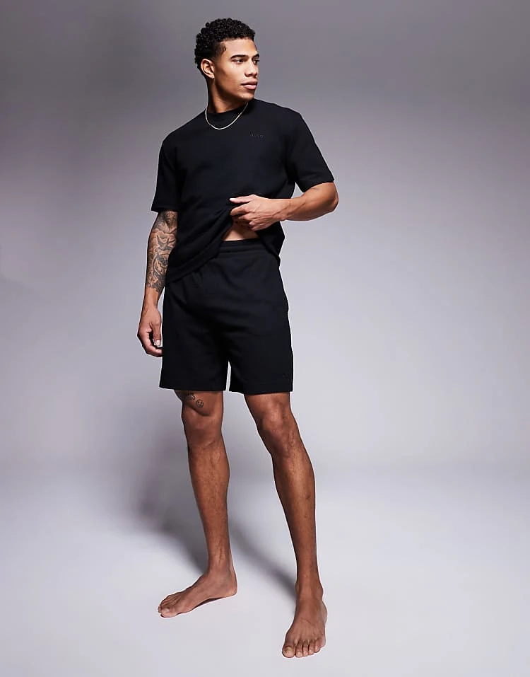 Hugo Red HUGO Bodywear Austin Co-ord Jersey Short In Black For Men 6 Hugo Red HUGO Bodywear Austin Co-ord Jersey Short In Black For Men - Image 6