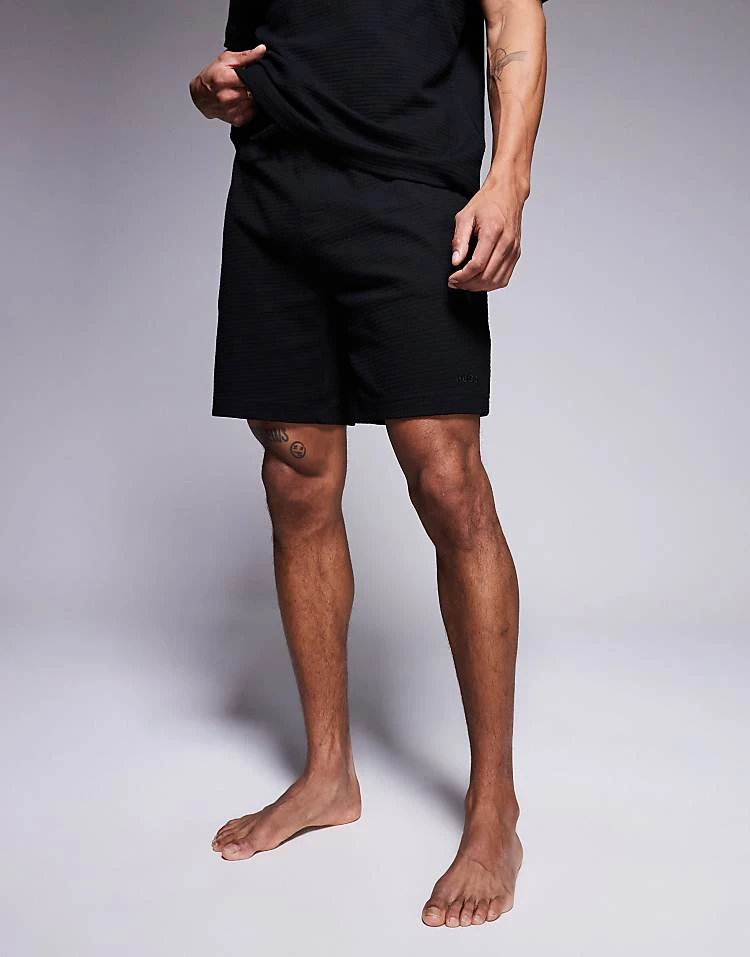 Hugo Red HUGO Bodywear Austin Co-ord Jersey Short In Black For Men 2 Hugo Red HUGO Bodywear Austin Co-ord Jersey Short In Black For Men - Image 2
