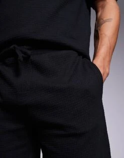 Hugo Red HUGO Bodywear Austin Co-ord Jersey Short In Black For Men 8 Hugo Red HUGO Bodywear Austin Co-ord Jersey Short In Black For Men -Hugoro Store 207350189 3