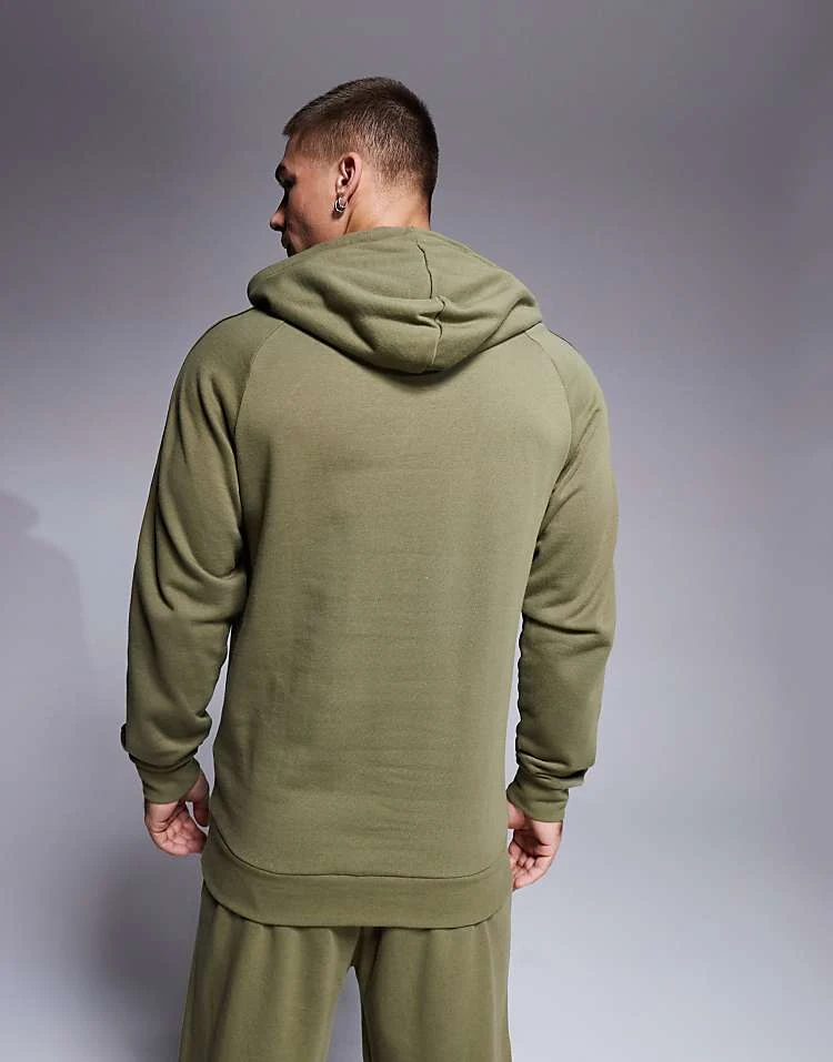 Hugo Red HUGO Bodywear Co-ord Tonal Logo Hoodie In Dark Green For Men Open Green 2 Hugo Red HUGO Bodywear Co-ord Tonal Logo Hoodie In Dark Green For Men Open Green - Image 2