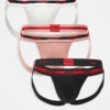 Hugo Red HUGO Bodywear 3-pack Jockstrap In White, Pink And Black For Men Open Miscellaneous