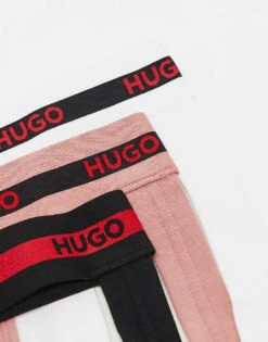 Hugo Red HUGO Bodywear 3-pack Jockstrap In White, Pink And Black For Men Open Miscellaneous -Hugoro Store 207350325 2