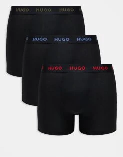 Hugo Red HUGO Bodywear 3-pack Boxer Brief In Black With Logo Waistband For Men Open Miscellaneous -Hugoro Store 207350371 1 openmiscellaneous 1