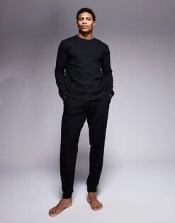 Hugo Red HUGO Bodywear Austin Co-ord Joggers In Black For Men