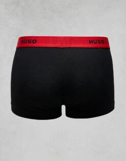 Hugo Red HUGO Bodywear 3-pack Trunks In Black, White And Red With Contrasting Logo Waistband For Men Open Miscellaneous -Hugoro Store 207350381 3