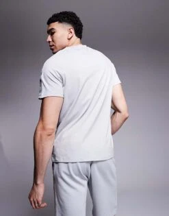 Hugo Red HUGO Bodywear Tonal Logo T-shirt In Grey For Men Light/pastel Grey -Hugoro Store 207350452 4