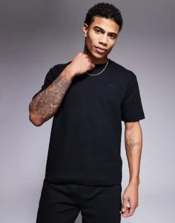 Hugo Red HUGO Bodywear Austin Co-ord T-shirt In Black For Men -Hugoro Store 207350668 1 black 1