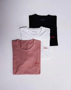 Hugo Red HUGO Bodywear 3-pack Of T-shirts In Black, White And Pink For Men Open Miscellaneous -Hugoro Store 207364833 1 openmiscellaneous 1