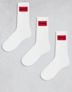 Hugo Red HUGO Bodywear 3-pack Red Label Socks In White For Men -Hugoro Store 207364845 1 white 1