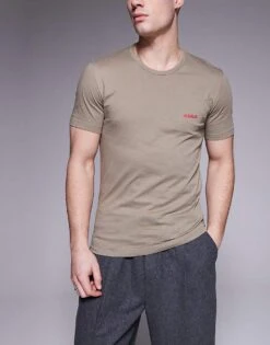 HUGO RED 3 Pack Logo T-shirts In Black/light Green & Brown For Men Black/green & Brown -Hugoro Store 207708530 1 blackgreenbrown 1